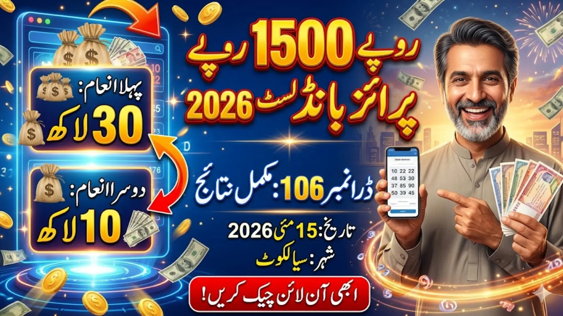 1500 Prize Bond List 2026 Draw No 106 Full Details Step By Step