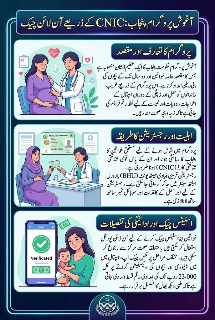 Aghosh Program Online Check Punjab by CNIC Login Full Details Step By Step